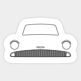 Ford Anglia classic car outline graphic (black) Sticker